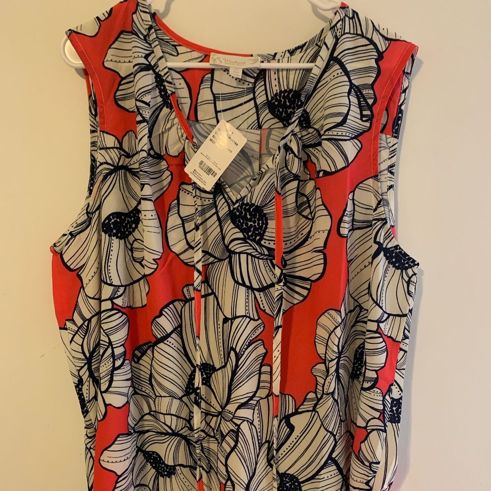 Weekend By Suzanne Betro Sleeveless tunic, 3x NWT